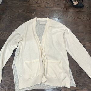 Zadig and Voltaire ivory and gray cardigan size xs